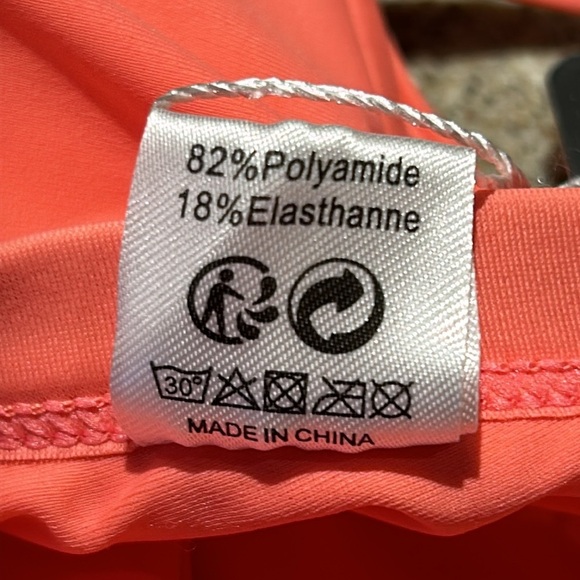 SHEKINI Hi Waist Triangle Bikini Coral size XL - Picture 9 of 10